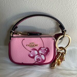 Coach Mini Nolita Bag Charm With Cherry Print